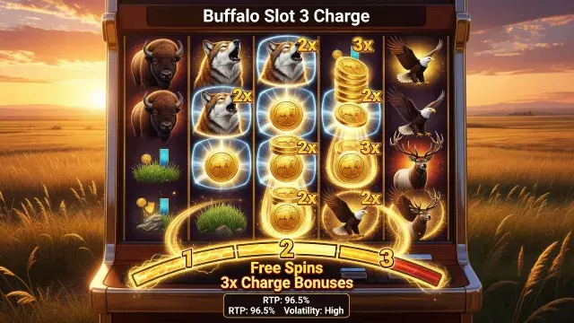 Buffalo Slot 3 Charge: Free Spins, 3x Charge Bonuses, RTP & Volatility Explained